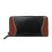 Multicolour Black/Brick Zipp around Wallet Claudio Ferrici