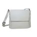 Elegant White Crossbag with Flap Claudio Ferrici