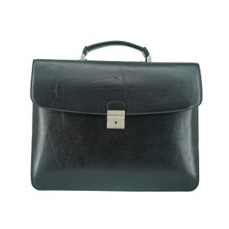 Stylish Black Businessbag with Lock Claudio Ferrici