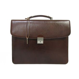 Stylish Brown Businessbag with Lock Claudio Ferrici