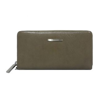 Elegant Taupe Zipp around Wallet Claudio Ferrici