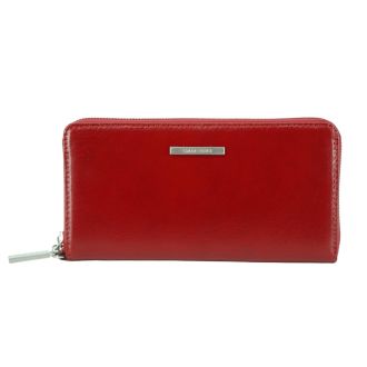 Elegant Red Zipp around Wallet Claudio Ferrici