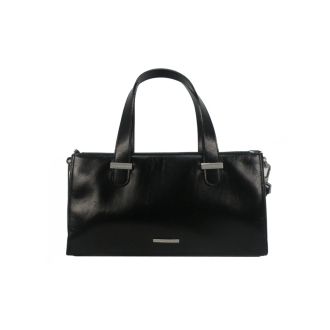 Classic Rectangular Black Handbag Claudio Ferrici