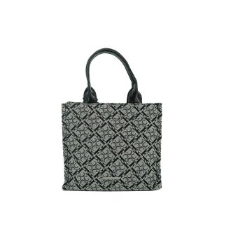 Small Grey Jacquard Handbag Claudio Ferrici