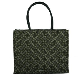 Practical and Elegant Black Jaqcuard Shopper Claudio Ferrici
