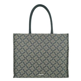 Practical and Elegant Taupe Jaqcuard Shopper Claudio Ferrici