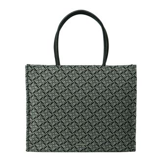 Practical and Elegant Grey Jaqcuard Shopper Claudio Ferrici