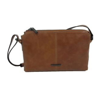 Elegant Cognac Shoulderbag Claudio Ferrici