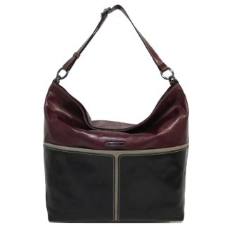 Stylish Multicolour Bordo/Black Hobo bag Claudio Ferrici