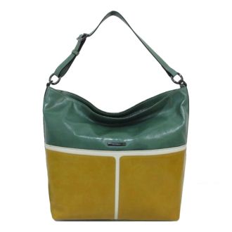 Stylish Multicolour Jade/Yellow Hobo bag Claudio Ferrici