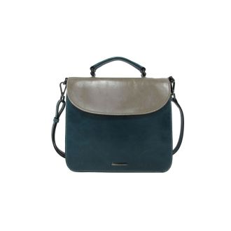 Stylish Multicolour Teal/Black Handbag Claudio Ferrici