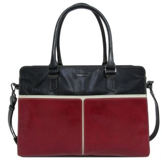 Functional and Pretty Multicolour Navy/Red Workbag Claudio Ferrici
