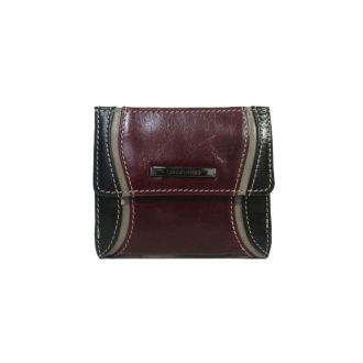 Cute Small Multicolour Bordo/Black Wallet Claudio Ferrici