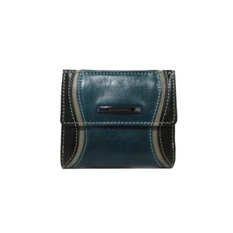 Cute Small Multicolour Teal/Black Wallet Claudio Ferrici