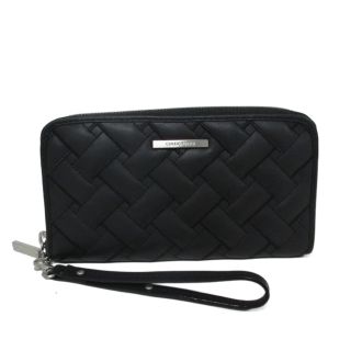 Stylish Woven Black Zipp around Wallet Claudio Ferrici