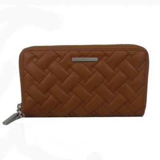 Stylish Woven Saddle Zipp around Wallet Claudio Ferrici