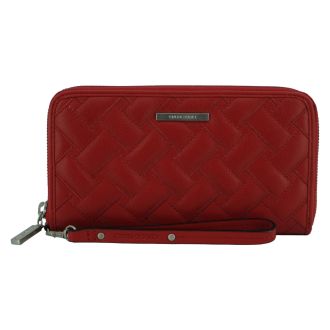 Stylish Woven Red Zipp around Wallet Claudio Ferrici