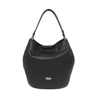 Elegant Black Hobo Bag Claudio Ferrici