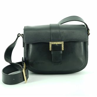 Medium-sized Black Outdoor Saddlebag Claudio Ferrici