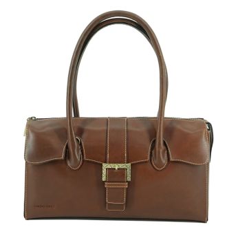 Elegant Brown Outdoor Handbag Claudio Ferrici